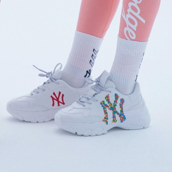Giày Sneaker Nam Nữ MLB Big Ball Chunky NY Play Pixel 2021