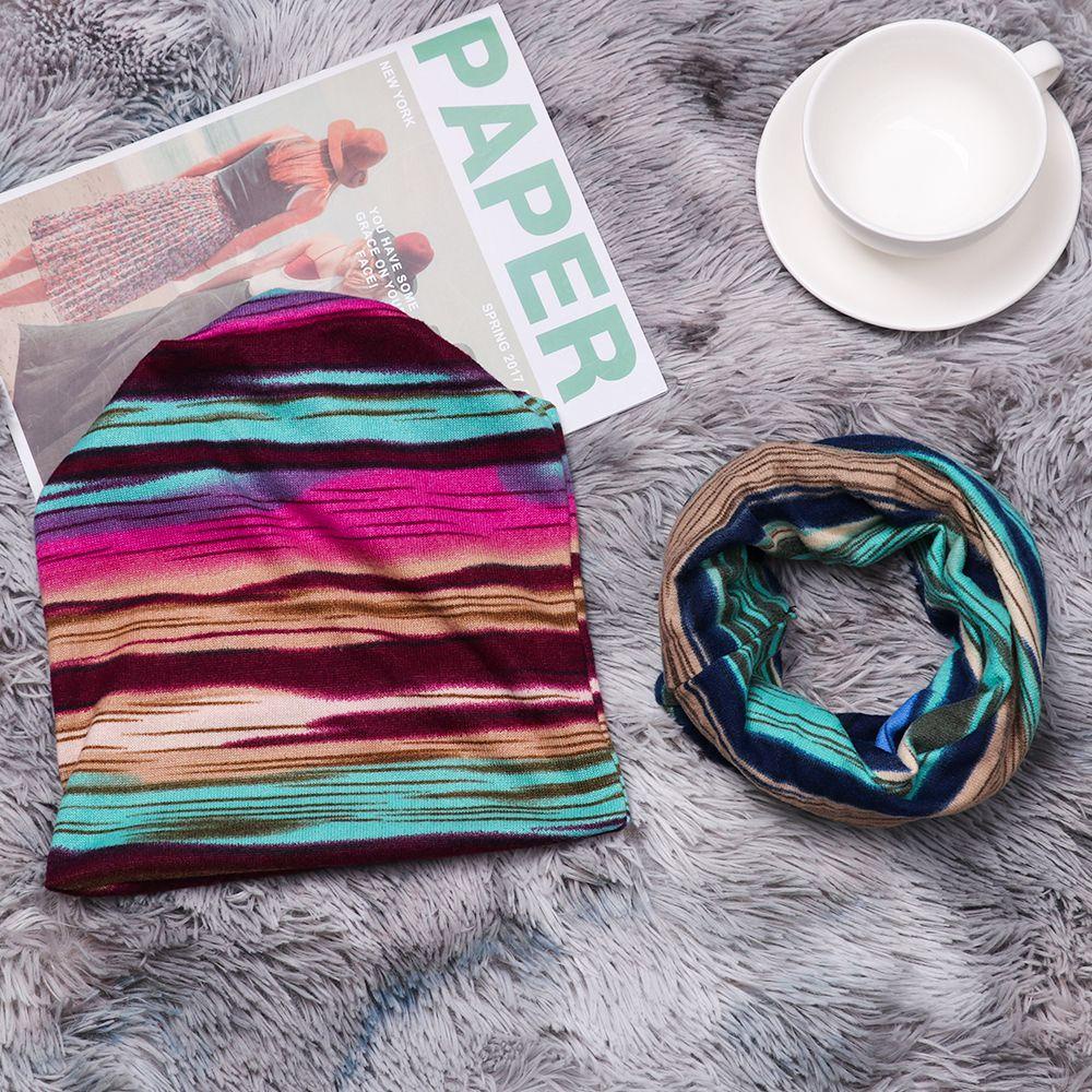 WATTLE Mũ Kiêm Khăn Choàng Cổ Co Giãn Mềm Mại In Họa Tiết Đa Năng Thời Trang Mù