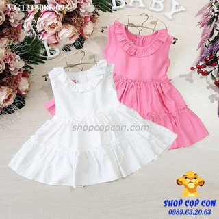 Đầm 2 tầng cổ bèo cho bé gái từ 10-34kg