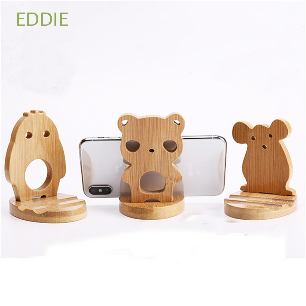 EDDIE Creative Phone Holder Animal Style Stand Bracket Cellphone Standing Universal Wooden Stand Tablets Durable Cell Phone Smartphone Phone Bracket