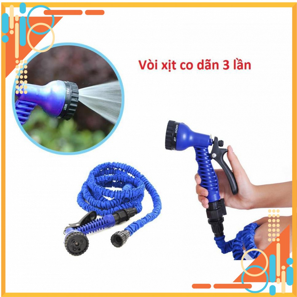 🔏Hàng Loại 1🔏 Vòi Rửa Xe, Tưới Cây, Vòi Xịt Rửa Thông Minh Giãn Nở Magic Hose Giãn Nở 15/30M