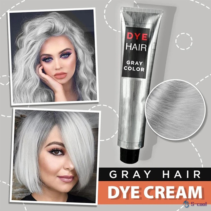 Hair Dye Cream Permanent Hair Coloring Cream Styling Tools for Women Men 100ML Gray Color | BigBuy360 - bigbuy360.vn