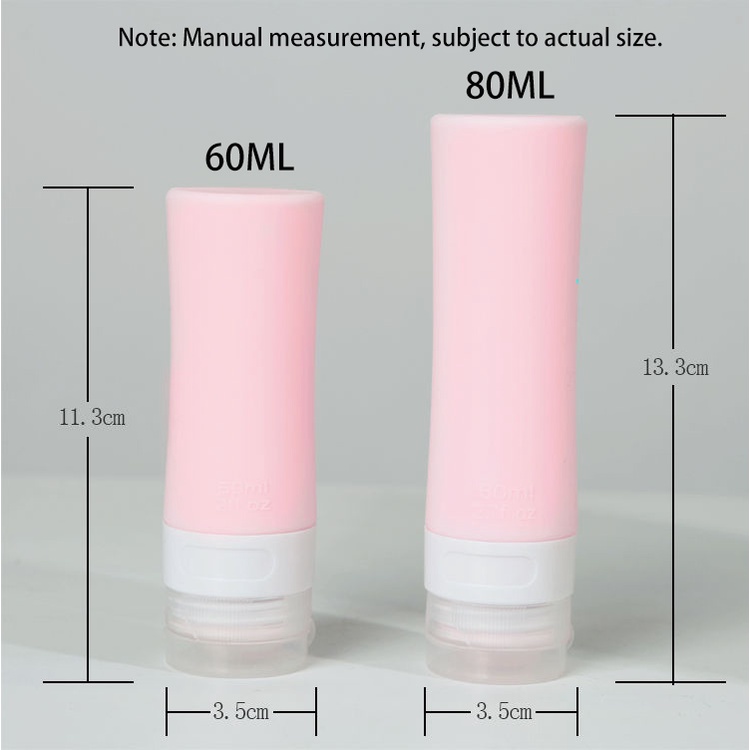 Set 3 Chai Silicone Đựng Mỹ Phẩm Tiện Lợi Khi Đi Du Lịch