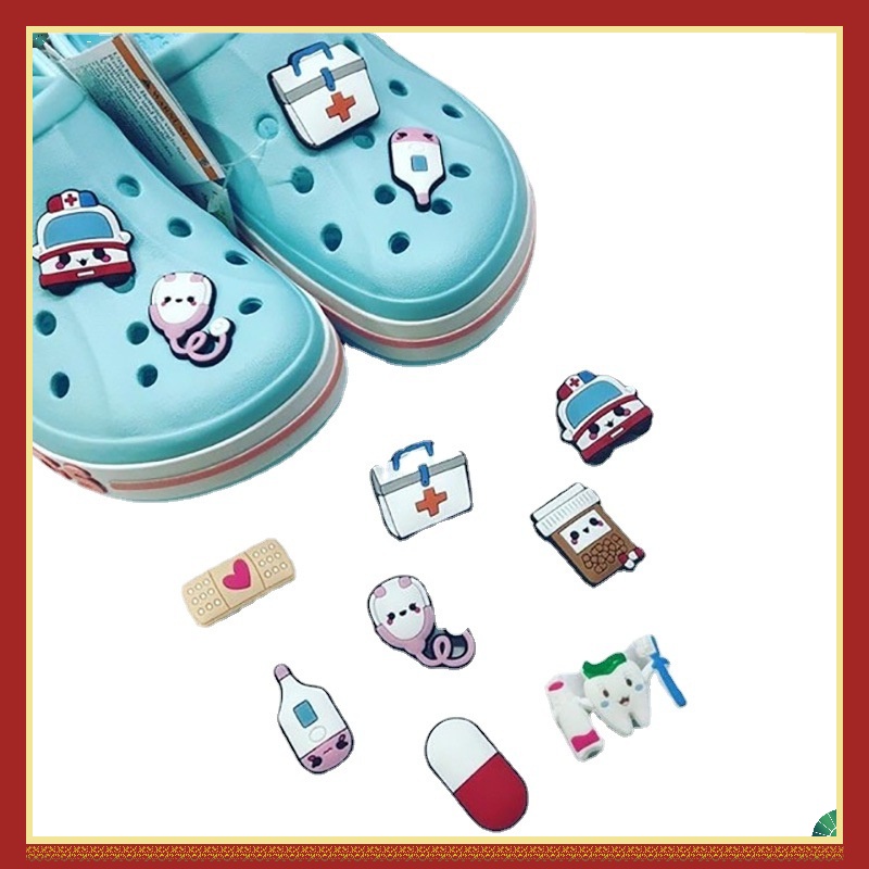 Phụ Kiện Trang Trí Giày Hình Hoa Hoạt Hình Bằng PVC