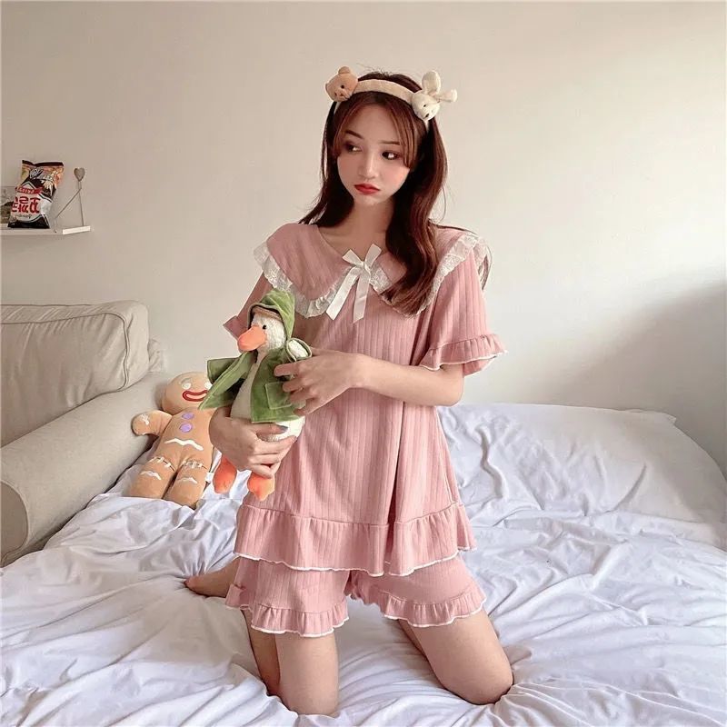 Bộ Đồ Ngủ Ngắn Tay Đáng Yêu Dành Cho Nữ