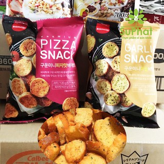 Bánh mì sấy Samlip Hàn Quốc vị Pizza & vị bơ tỏi 120g