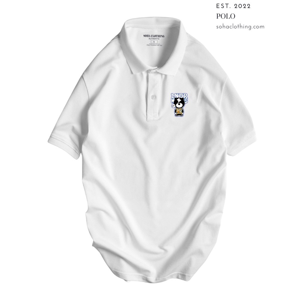 Áo Thun Polo Nam Basic cổ bẻ vải Cá Sấu chuẩn form,hình in sắc nét, GẤU LNBR -SoHa Clothing