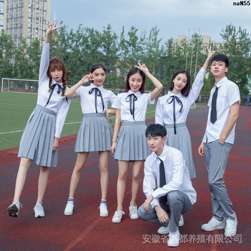 Bộ Đồng Phục Học Sinh Trung Học Phong Cách Preppy jk Lót Lớp Lót Hàn Quốc / Áo Sơ Mi Đồng Phục Học Sinh Nhật Bản >