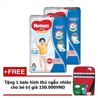 Combo 2 gói tã quần huggies l68, xl62, xxl56