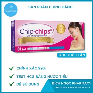 ☑️[CHÍNH HÃNG] Que Thử Thai Chip Chips - Test HCG - Dụng cụ phát hiện THAI SỚM ( Hộp/1 que)