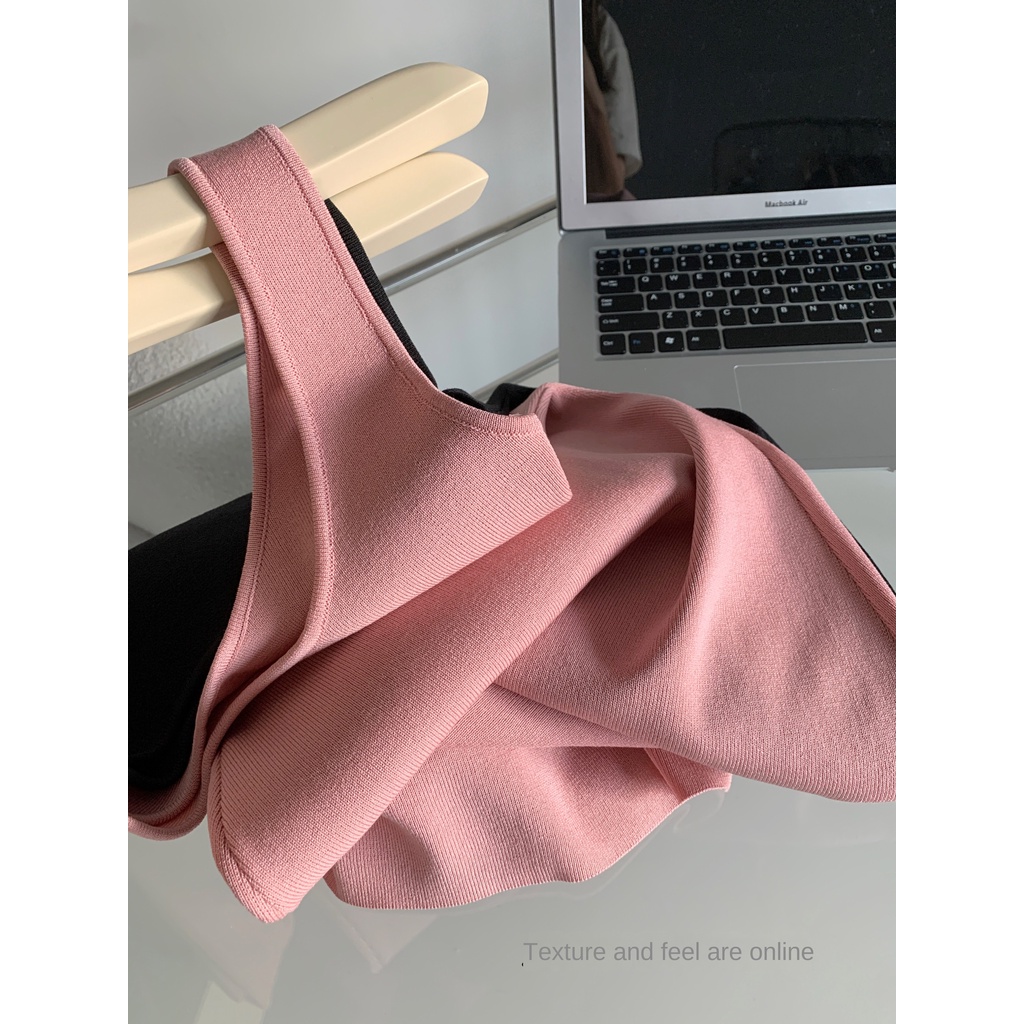 Đầm Hai Dây Dệt Kim Dáng Ôm Dài Thời Trang Quyến Rũ Cho Nữ