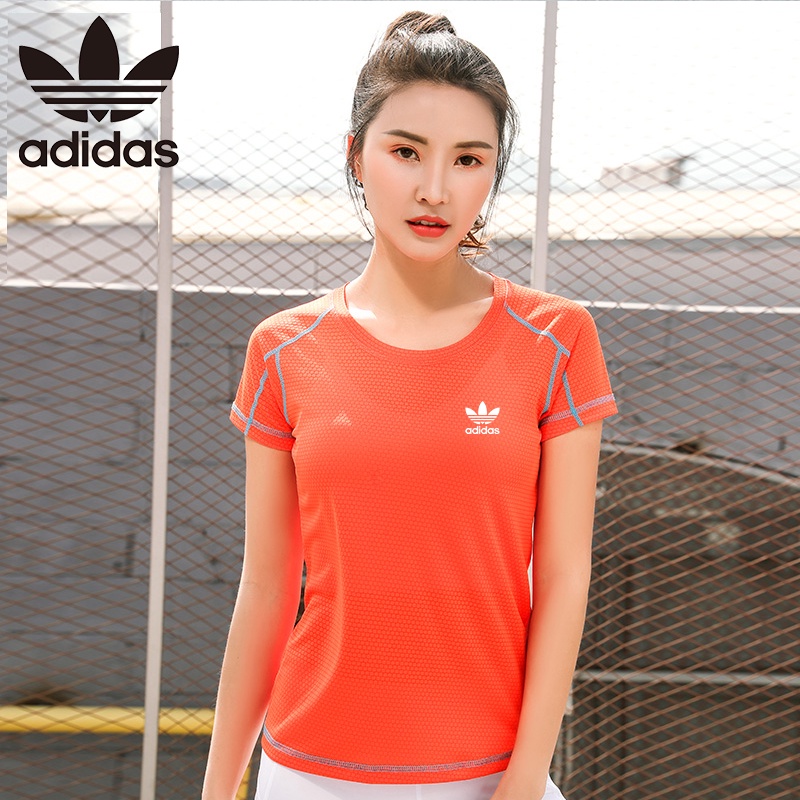 Adidas Áo Thun Thể Thao Chất Vải Khô Thoáng Nhanh Cho Nữ