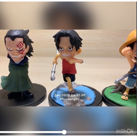 Mô hình nhân vật One Piece Bộ 4 Luffy Ace Dragon Sabo