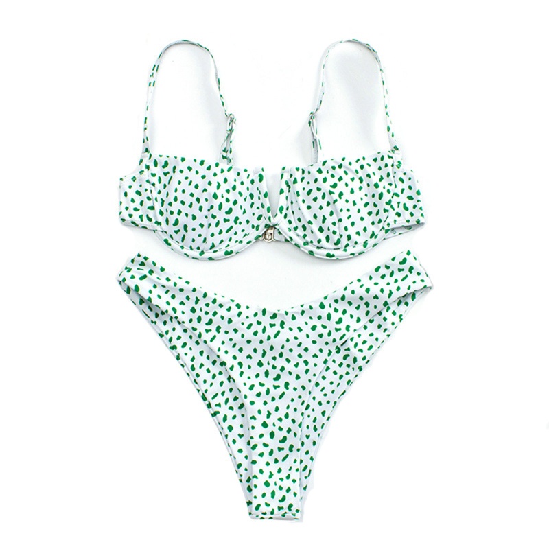 Bộ Đồ Bơi Bikini 2 Mảnh Họa Tiết Chấm Bi Quyến Rũ Cho Nữ