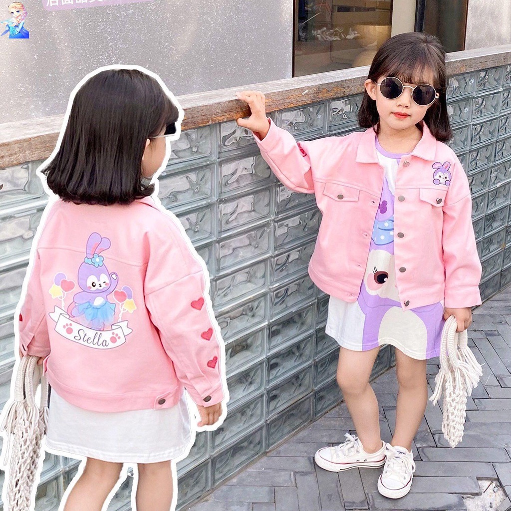 Áo Khoác Denim Mỏng Mềm Mại Thời Trang Dành Cho Bé Gái 2022
