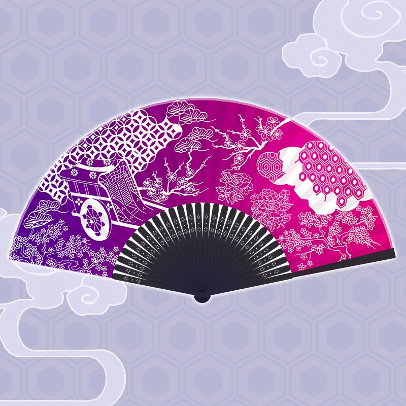 Có sẵn - Quạt Hoa Văn Nhật Saigyouji Yuyuko