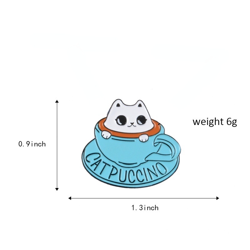 Ghim Cài Áo Hình Mèo Hoạt Hình Dễ Thương