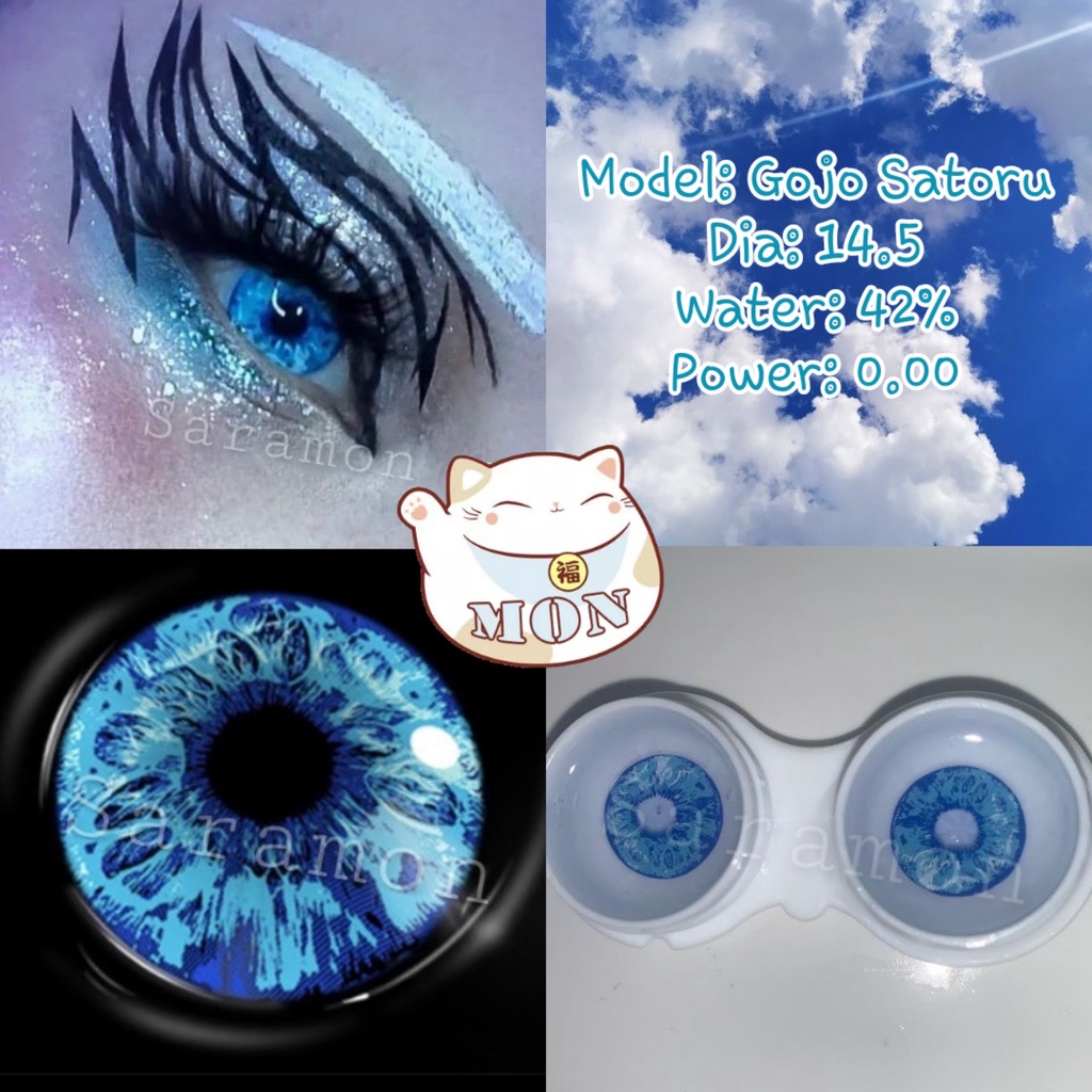 Lens cosplay Gojou, Power, HuTao, Makima 0 độ