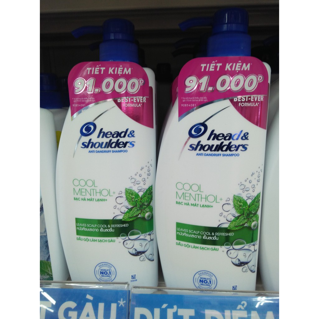 (mẩu mới)Head&Shoulder bạc hà 850ml