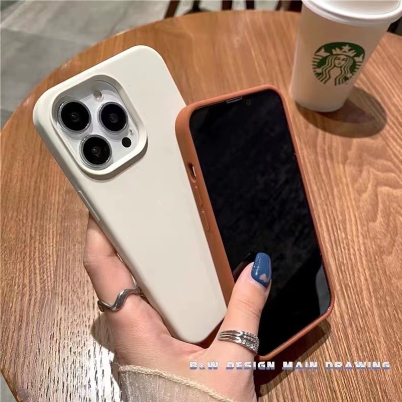 Ốp Điện Thoại Silicon Mềm Chống Sốc Chống Trượt Đơn Giản Thời Trang Cho IPhone 13 Pro Max X Max XR 12 11 Pro Max SE2 7 8+