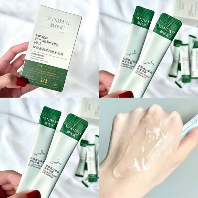 Lẻ 1 gói nạ ngủ collagen ngăn lão hóa sáng da Yanjiayi nội địa trung | Thế Giới Skin Care