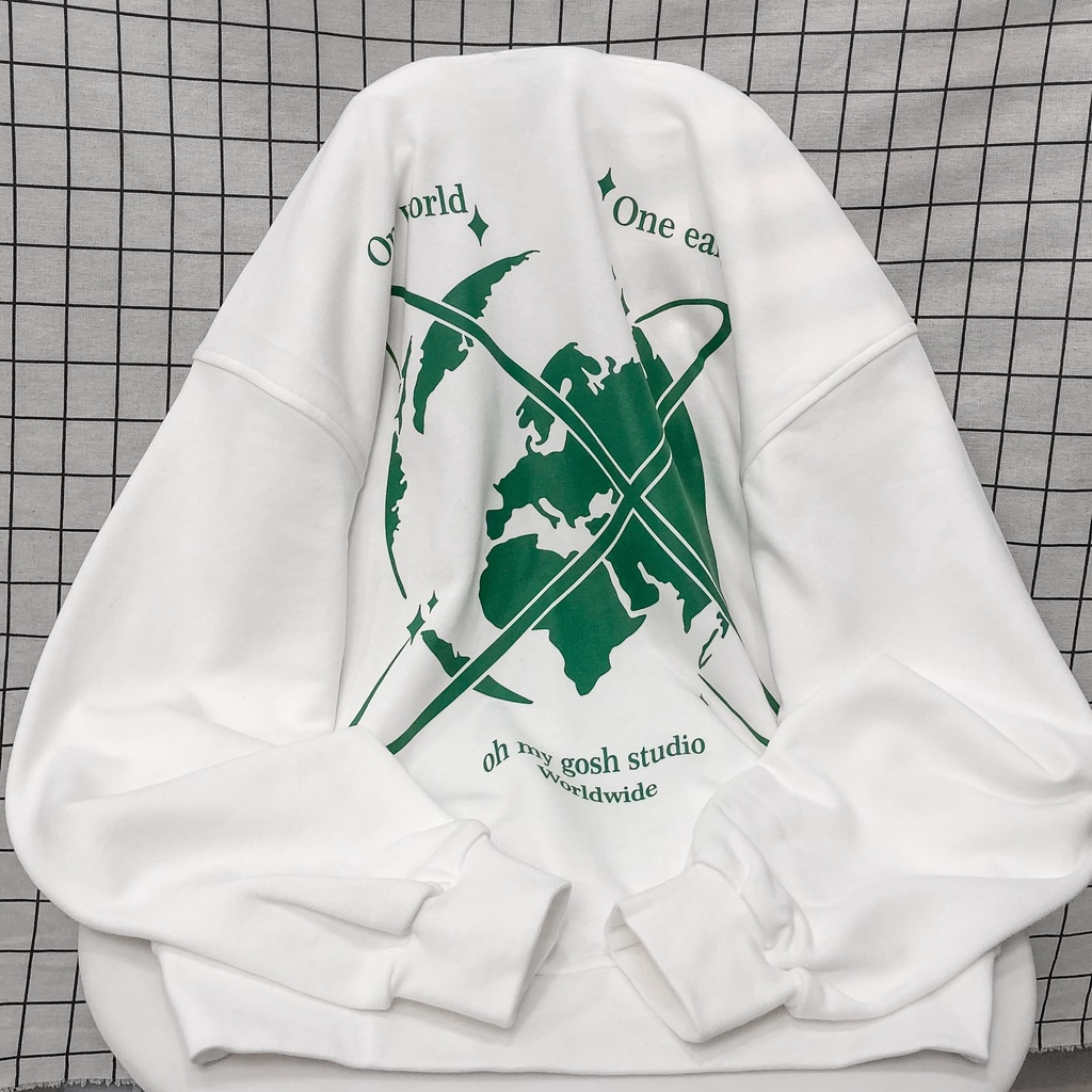 Áo Khoác Hoodie Form Rộng Phối Zip Unisex ONE Vải Chân Cua - Tuni Store