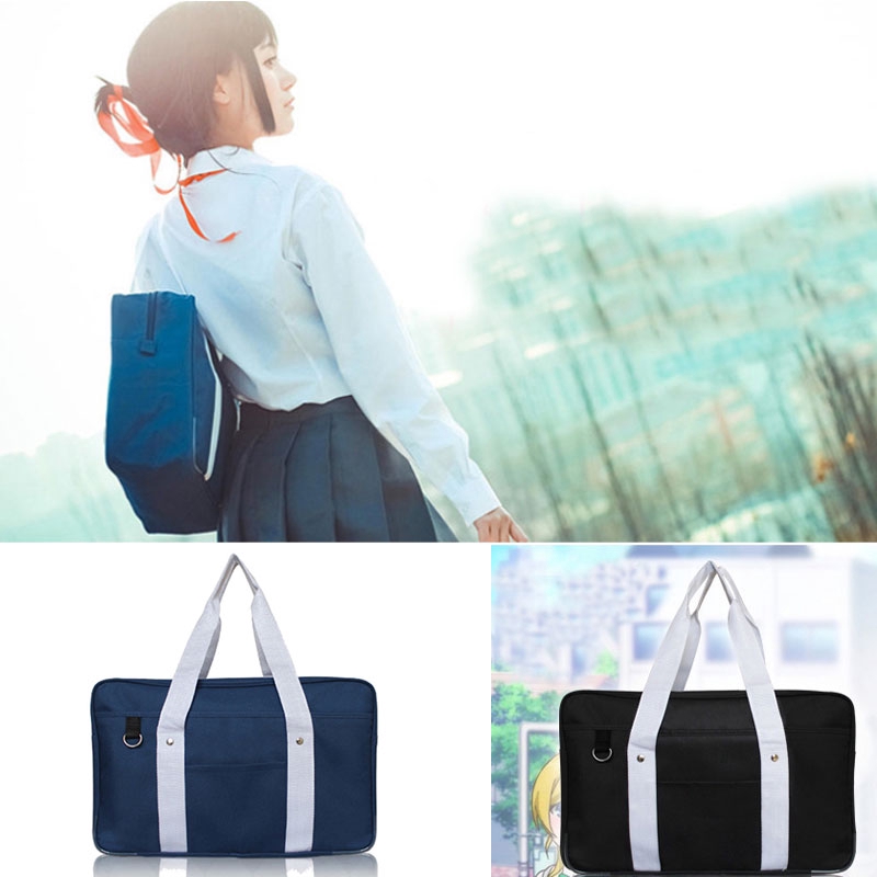 Túi Đeo Vai Unisex Cỡ Lớn Phong Cách Đồng Phục Học Sinh Nhật Bản
