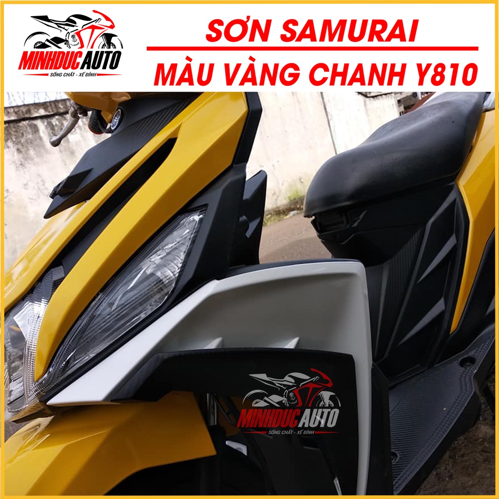 Sơn Samurai màu vàng chanh Y810 - chai sơn xịt cao cấp dành cho xe máy