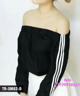 Áo Trễ Vai Viền Sọc Cực Chất