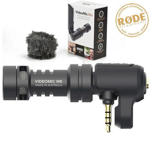 Rode Videomic ME - Micro Cho Điện Thoại Smartphone Giắc Cắm TRRS, Cổng Kiểm Âm Trực Tiếp | Chính Hãng