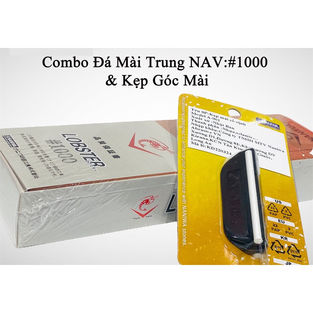 Đá Mài Nhật Bản Naniwa "Mặt Trung - Mài Bén" Cỡ Lớn NAV: #1000 | Kích Thước 210x65x30mm | Độ Sắc Bén Cao