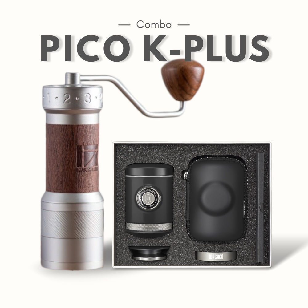 Bộ dụng cụ pha cà phê Wacaco Picopresso và cối xay 1Zpresso K-Plus