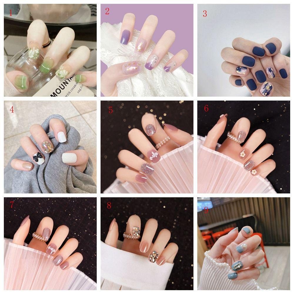 NIUYOU Bộ Móng Tay Giả Múa Ba Lê Bằng Acrylic Che Phủ Toàn Diện