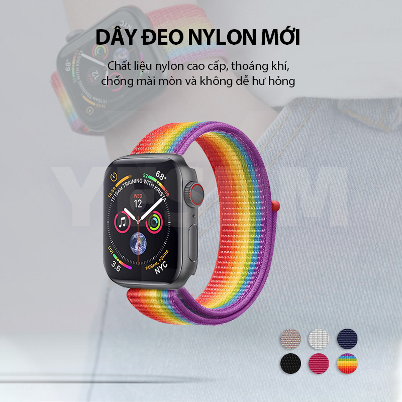 【Đã sẵn sàng】 Dây đeo thể thao có thể điều chỉnh thay thế của Apple Watch Silicone Band