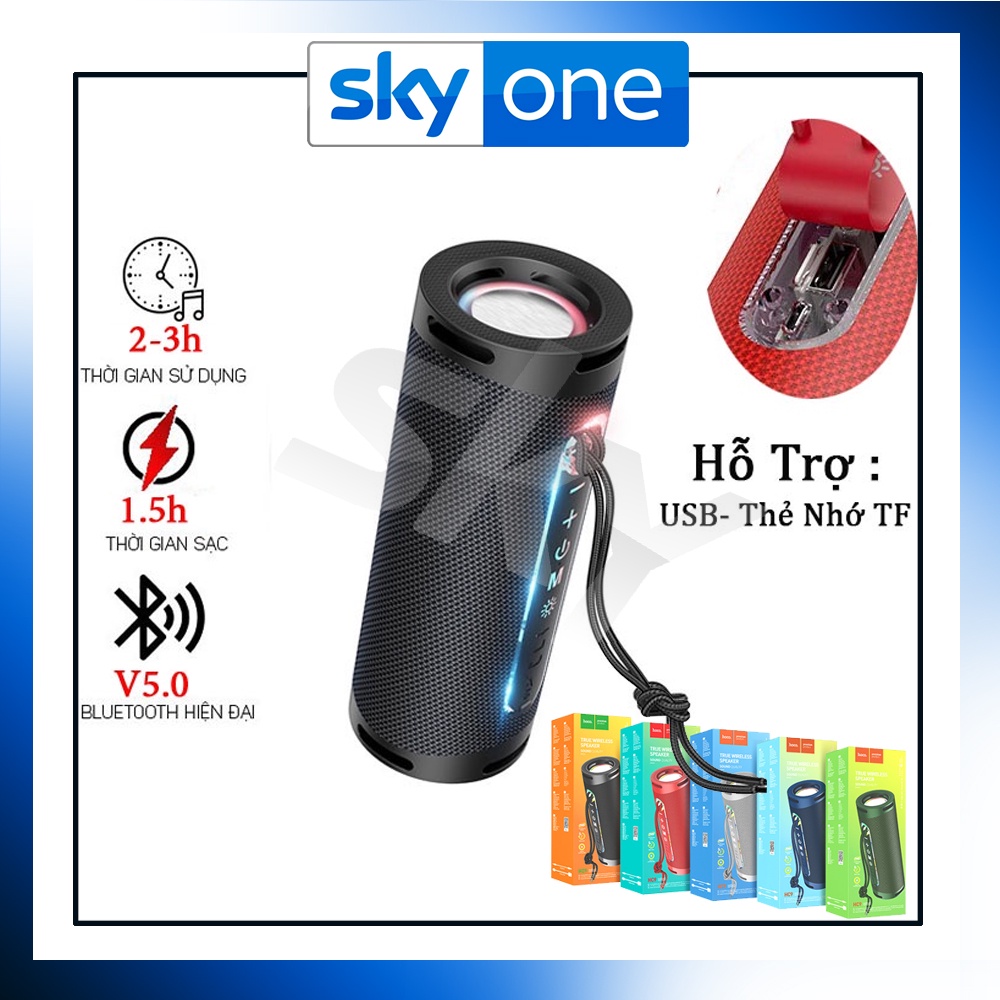 Loa Bluetooth Hoco HC9 V5.0 Hỗ Trợ Thẻ Nhớ TF, USB Hiệu Ungứ Đèn LED Có Dây Treo - BẢO HÀNH CHÍNH HÃNG
