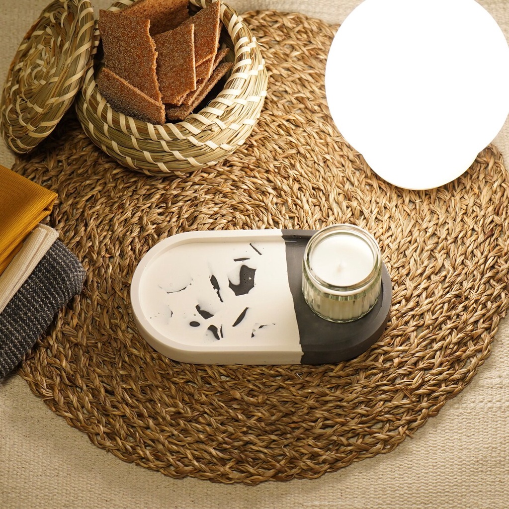 Khay Đựng Deco Chụp Ảnh Sản Phẩm Nến Thơm - Khay Lót Ly Trang Trí Văn Phòng