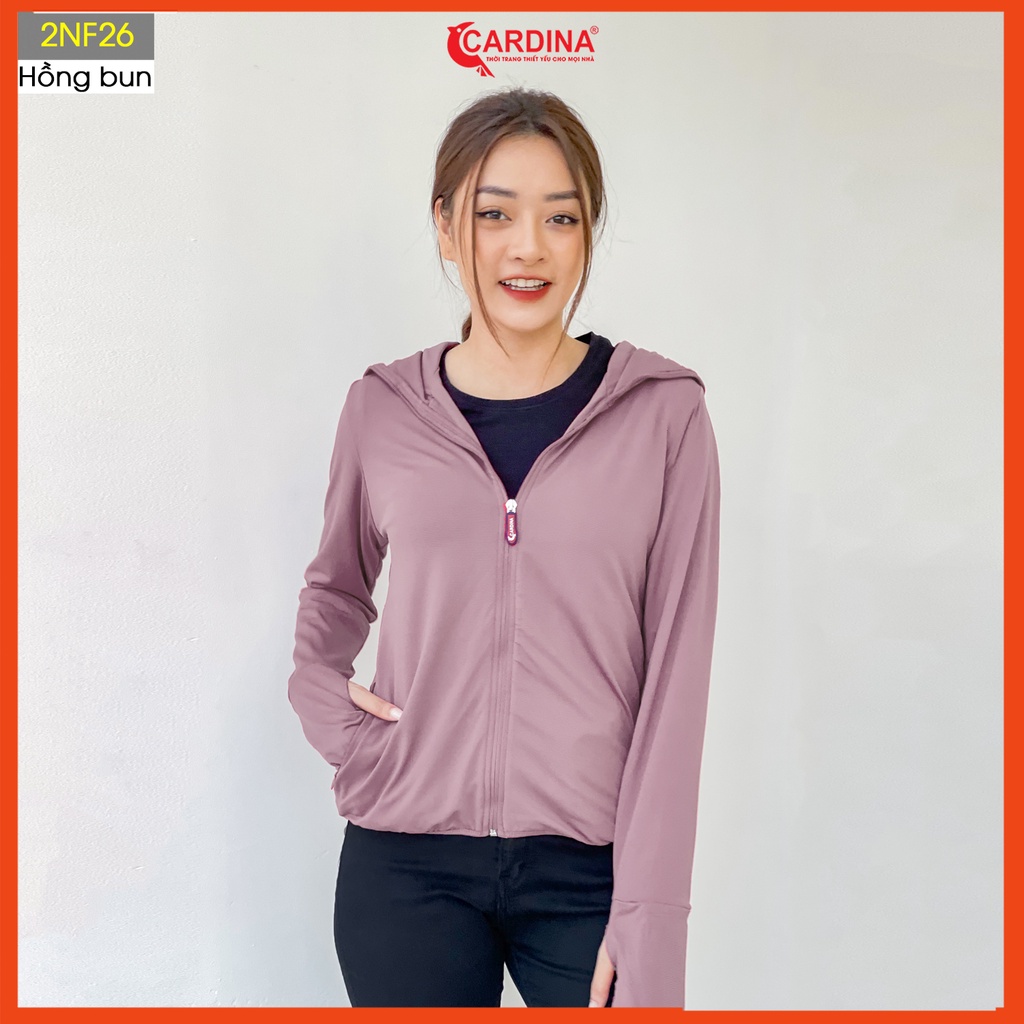 Áo chống nắng nữ CARDINA 2 lớp chất thun lạnh cao cấp chống tia UV thiết kế lưới tản nhiệt 2NF2