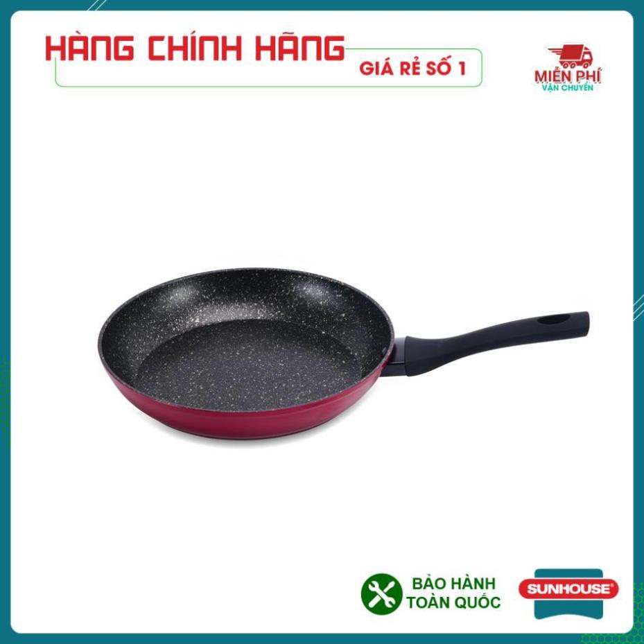 CHẢO ĐÁ HOA CƯƠNG ĐÁY TỪ SUNHOUSE 24CM, 28CM, 30CM [SFP24B, SFP26B, SFP28B], CHẢO ĐÁ HOA CƯƠNG CHỐNG DÍNH, KHÁNG KHUẨN.