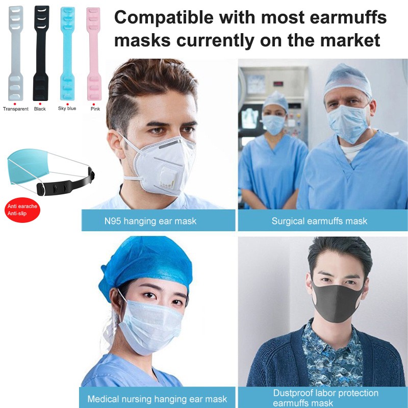 Dụng cụ hỗ trợ móc dây đeo khẩu trang có thể điều chỉnh để bảo vệ tai | BigBuy360 - bigbuy360.vn