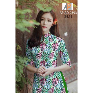vải áo dài chiếc lá 