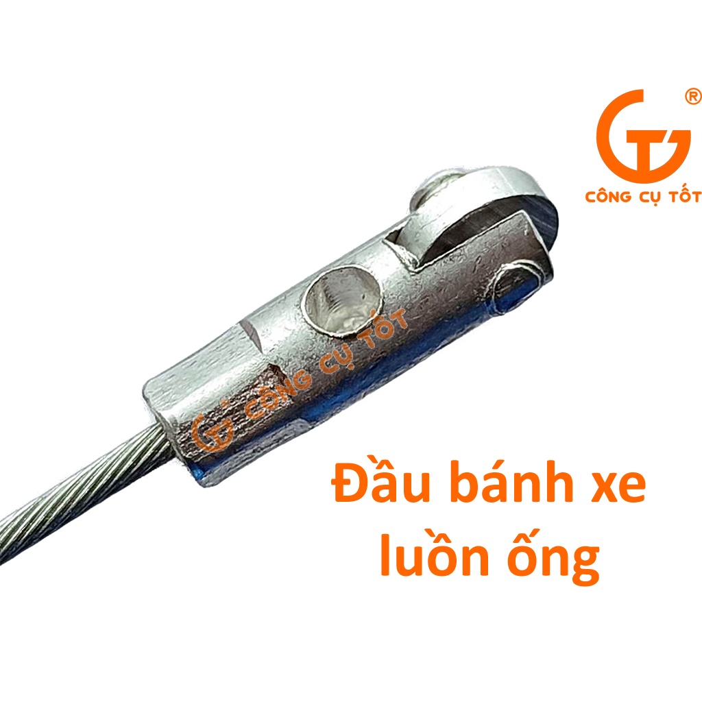 Dây mồi luồn ống lõi thép 1.2 ly vỏ xanh đầu bánh xe