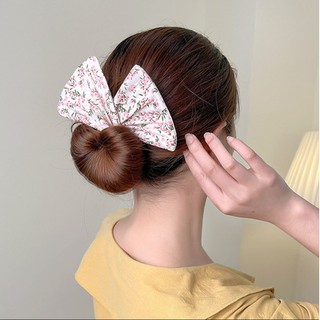 Deft Bun, Bow Hairpin, Dây quấn búi tóc hình nơ hoa nhí phong cách Hàn Quốc 2021 xinh xắn Bông Accessories