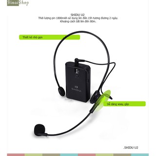 Máy trợ giảng không dây có bluetooth Shidu SD-S92 (02 micro)