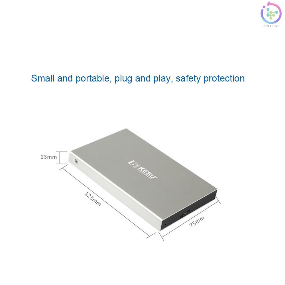 Portable External Hard Drive USB 3.0 HDD External HD Hard Disk for PC Black&amp;120G