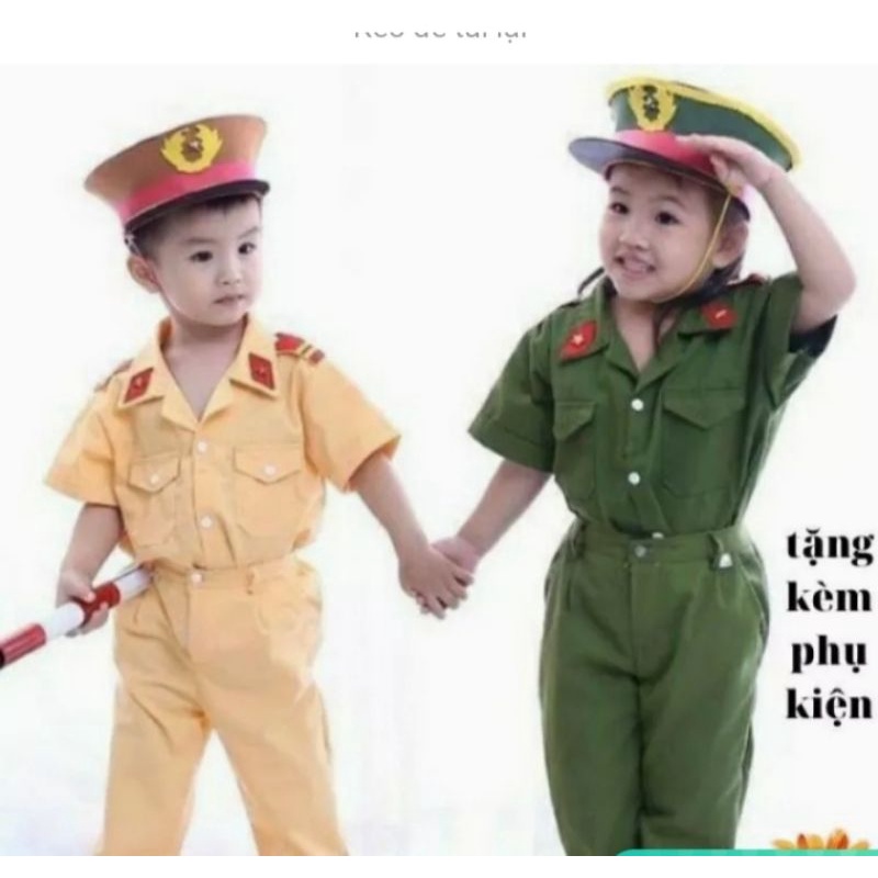 Bộ quần áo công an,cảnh sát cho trẻ em siêu xịn