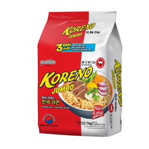 10 gói MÌ HÀN QUỐC KORENO JUMBO