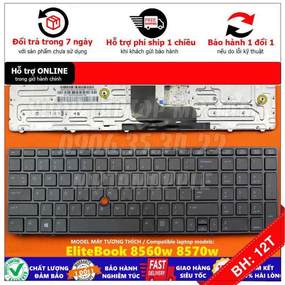 (KEYBOARD) BÀN PHÍM LAPTOP HP 8560W dùng cho EliteBook 8560w 8570w