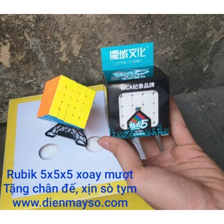 Rubik 5x5x5 Đồ chơi Robik 5x5 Tầng Stickerless Xoay Mượt, Lõi Cứng Cáp, Bền, tặng chân đế