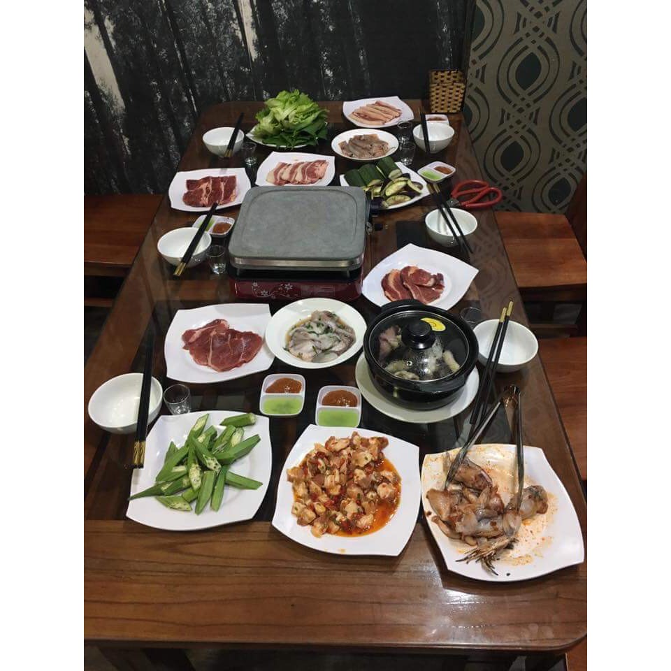 Đá Nướng Thịt Núi Lửa Hình Vuông Kèm Khay Gỗ