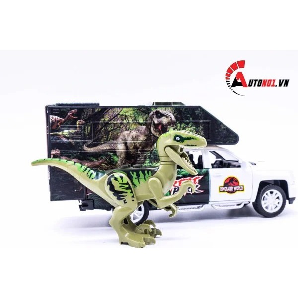 MÔ HÌNH XE KHỦNG LONG CHERVOLET RAPTOR WHITE 1:32 CHE ZHI 5868